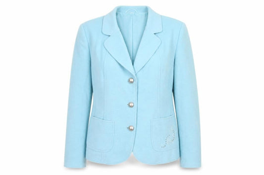 Gelco Womens Blue  Polyester Jacket Blazer Size 14