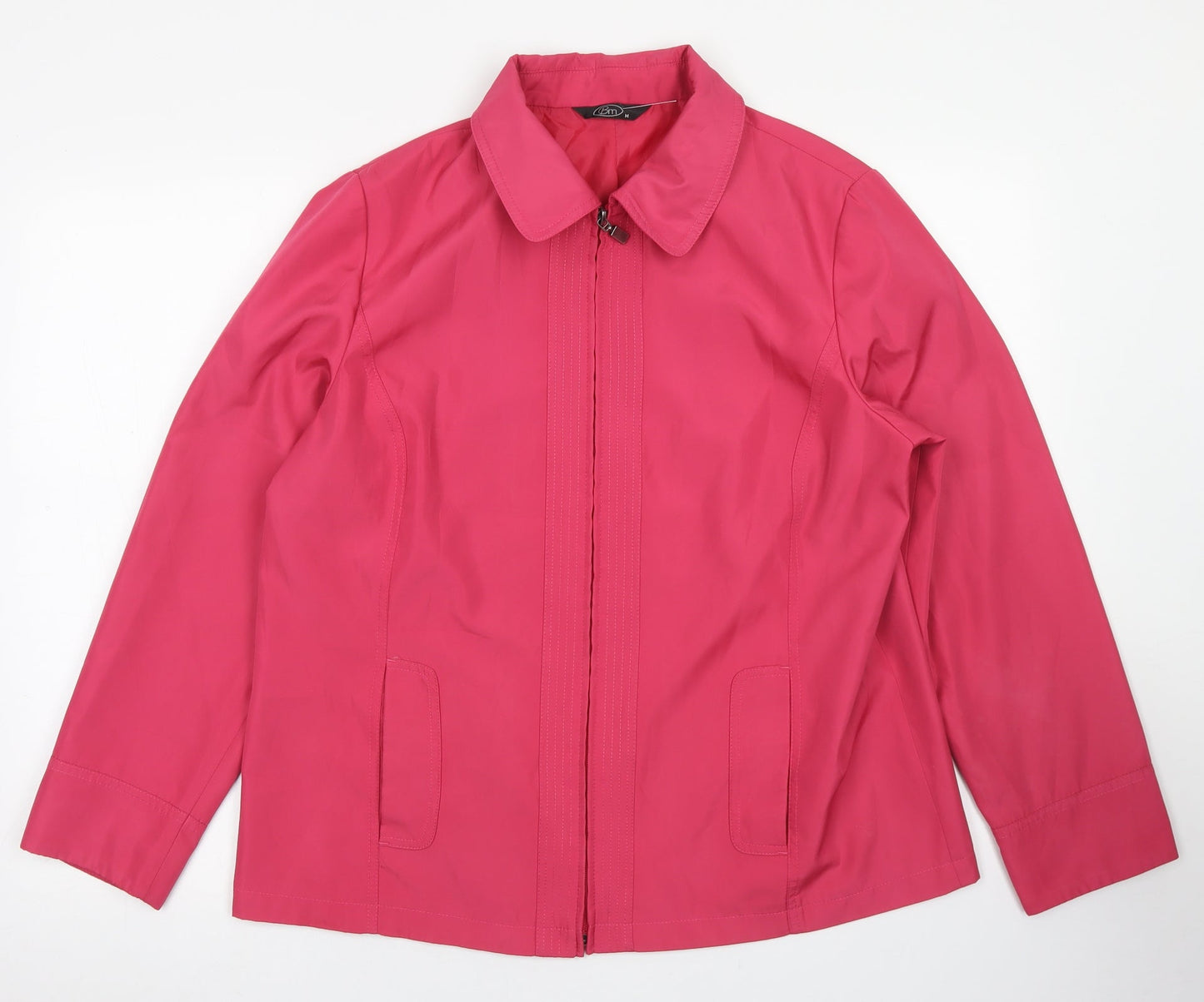 BM Womens Pink   Overcoat Jacket Size M  Zip