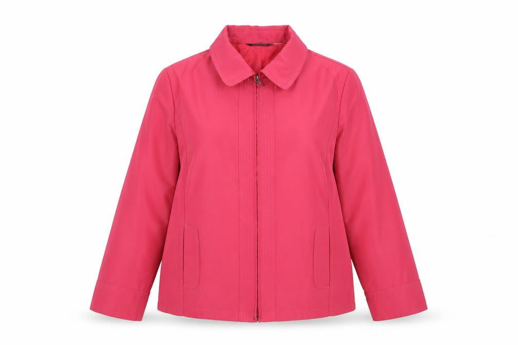 BM Womens Pink   Overcoat Jacket Size M  Zip