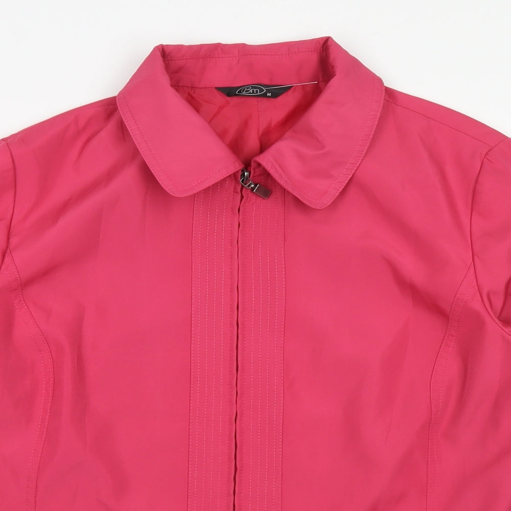 BM Womens Pink   Overcoat Jacket Size M  Zip