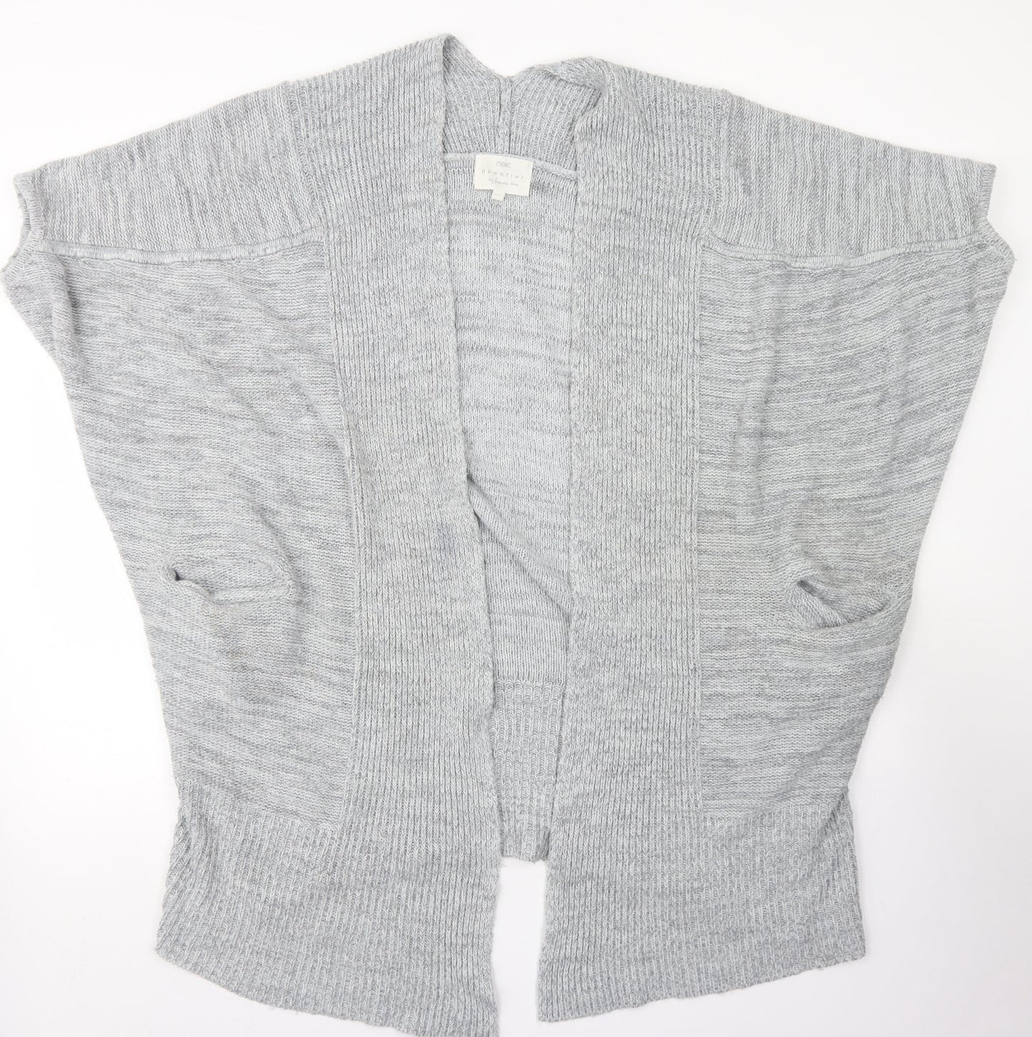 NEXT Womens Grey Round Neck  Acrylic Cardigan Jumper Size M