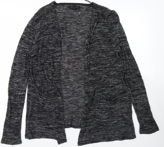 Atmosphere Womens Black Round Neck  Viscose Cape Jumper Size M