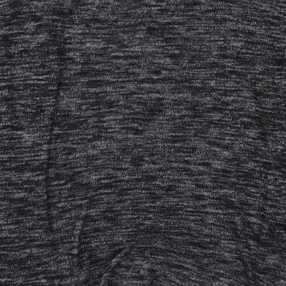 Atmosphere Womens Black Round Neck  Viscose Cape Jumper Size M