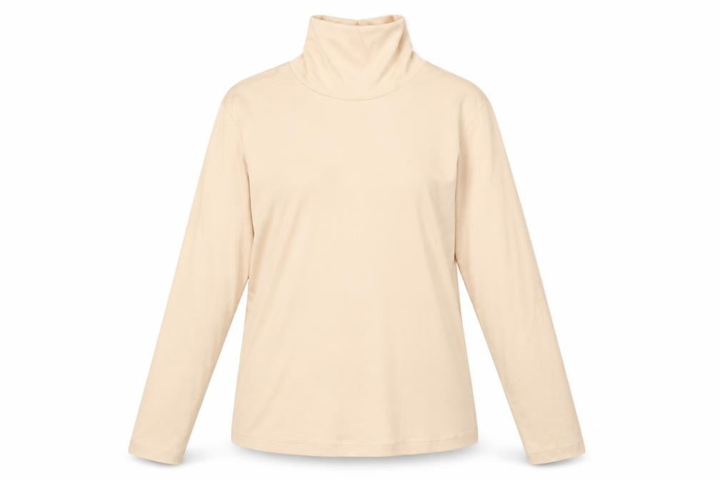 Green Lamb Womens Orange  Polyester Basic T-Shirt Size 12 High Neck