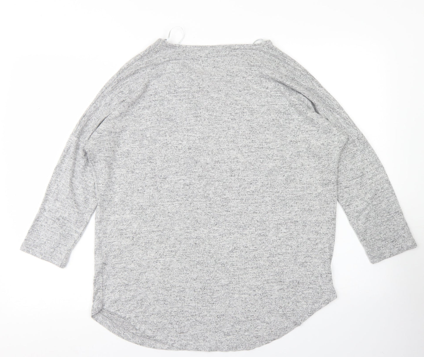 Select Womens Grey  Polyester Basic T-Shirt Size 12 Round Neck