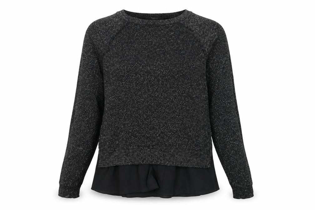 NEXT Womens Black Round Neck  Viscose Pullover Jumper Size 6