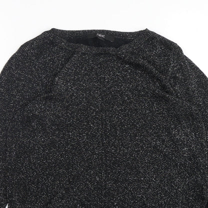 Next Womens Black Round Neck  Viscose Pullover Jumper Size 6