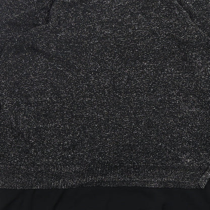 Next Womens Black Round Neck  Viscose Pullover Jumper Size 6