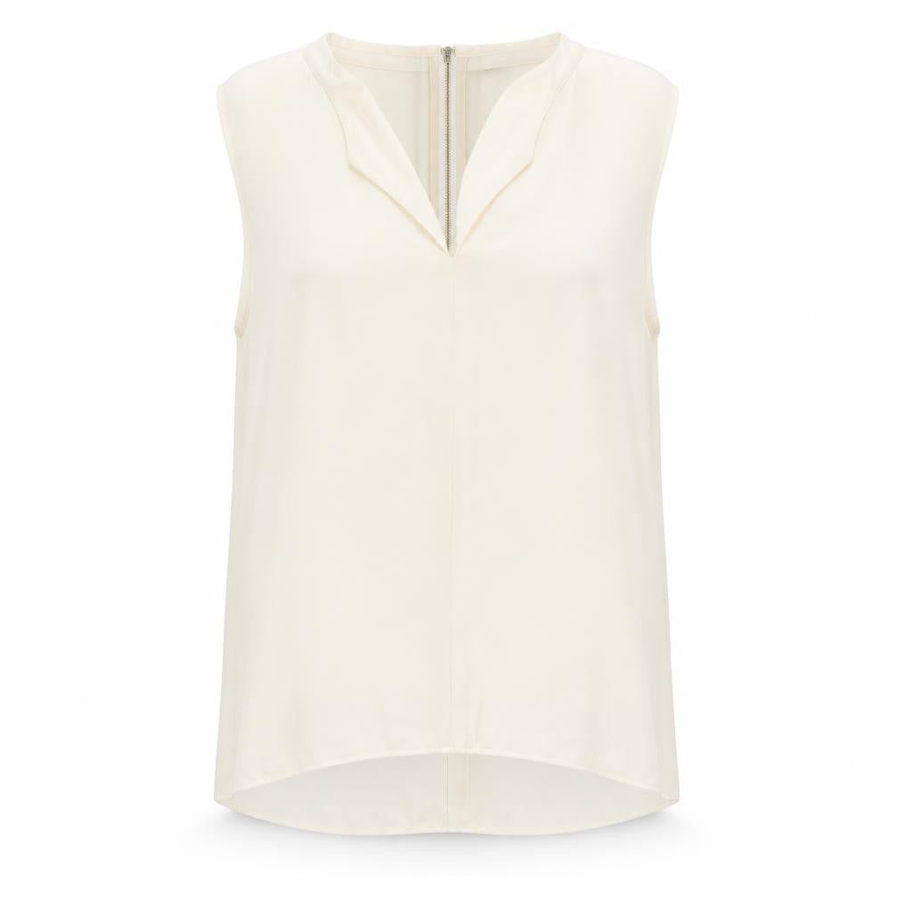 NEXT Womens Beige  Polyester Basic Blouse Size 10 V-Neck