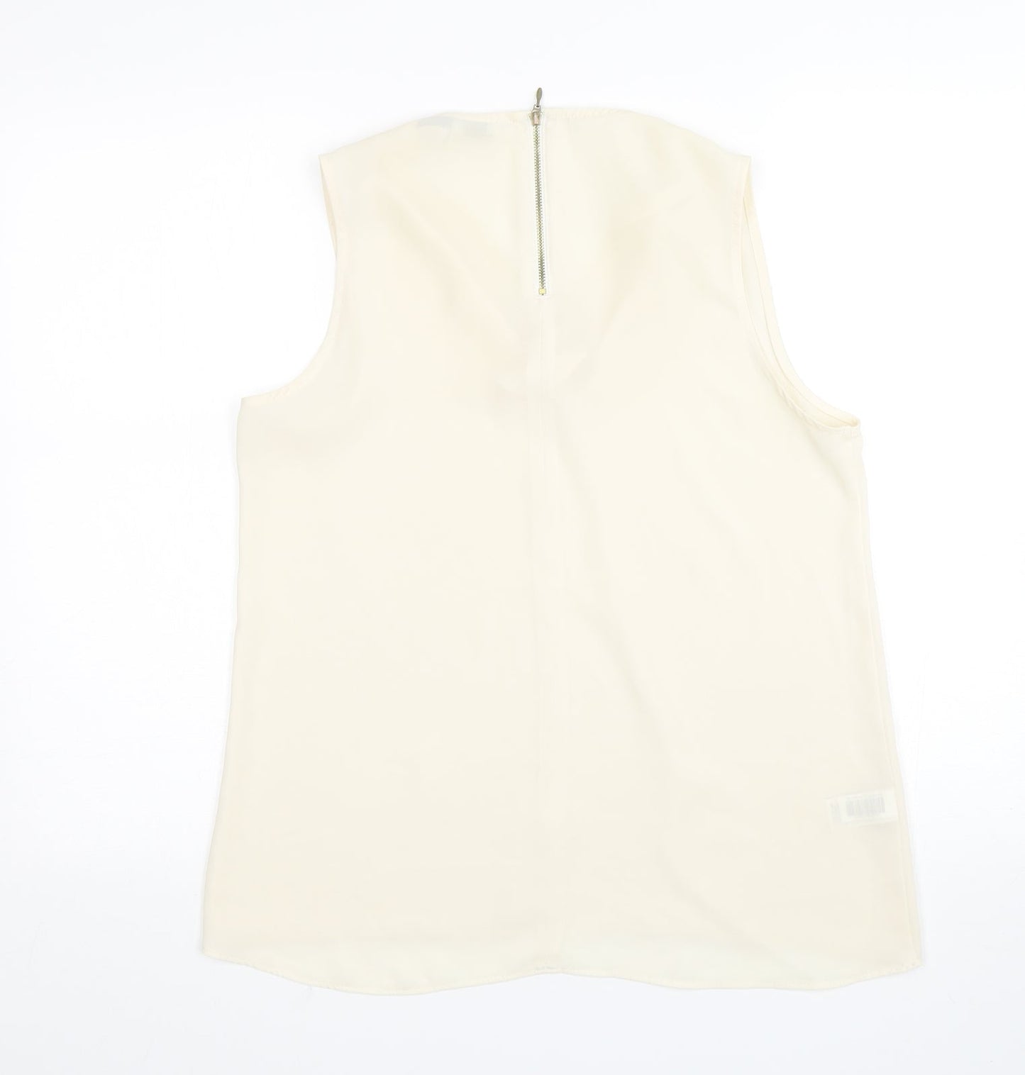 NEXT Womens Beige  Polyester Basic Blouse Size 10 V-Neck