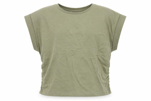 Matalan Boys Green  Cotton Basic T-Shirt Size 12 Years Round Neck