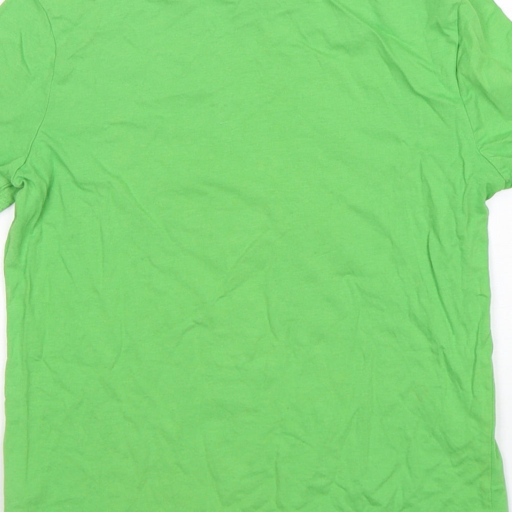 George Boys Green  Cotton Basic T-Shirt Size 10-11 Years Round Neck  - XBOX
