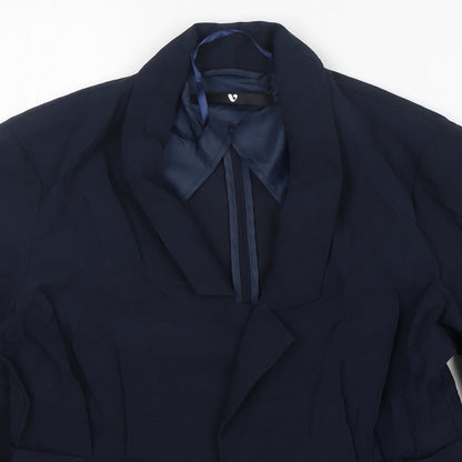 Very Womens Blue  Viscose Jacket Blazer Size 12