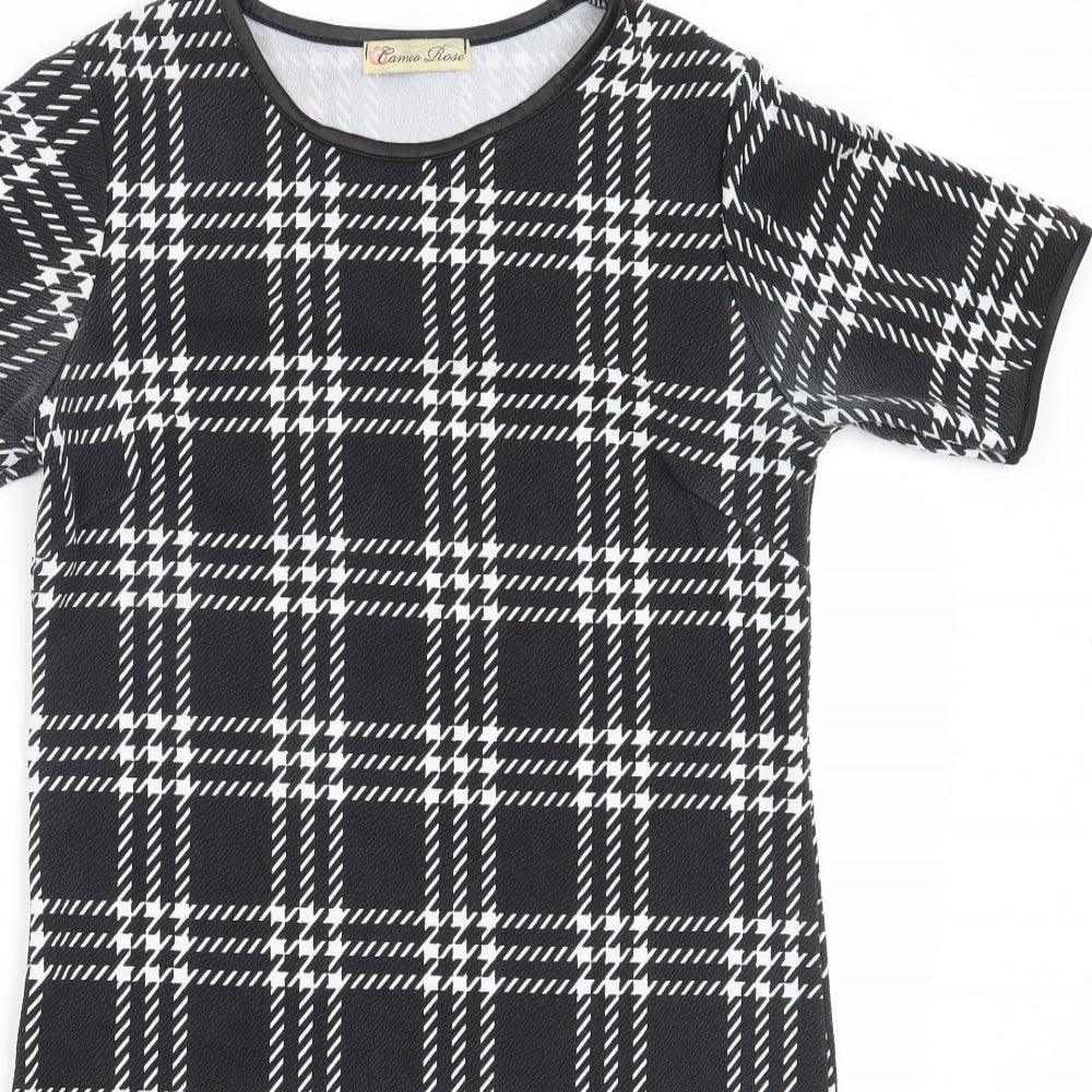 Cameo Rose Womens Black  Polyester Shift  Size 8  Round Neck