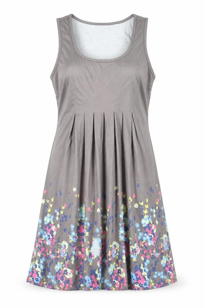 Yidarton Womens Grey  Polyester Shift  Size S  Round Neck