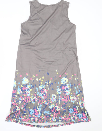 Yidarton Womens Grey  Polyester Shift  Size S  Round Neck