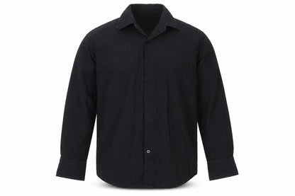 Fiori Mens Black  Cotton  Button-Up Size S Collared