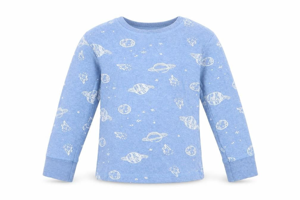 Next Boys Blue Solid Cotton  Pyjama Top Size 4-5 Years