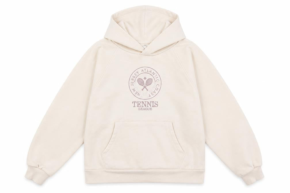 George Girls White  Cotton Pullover Hoodie Size 11-12 Years  Pullover - tennis league