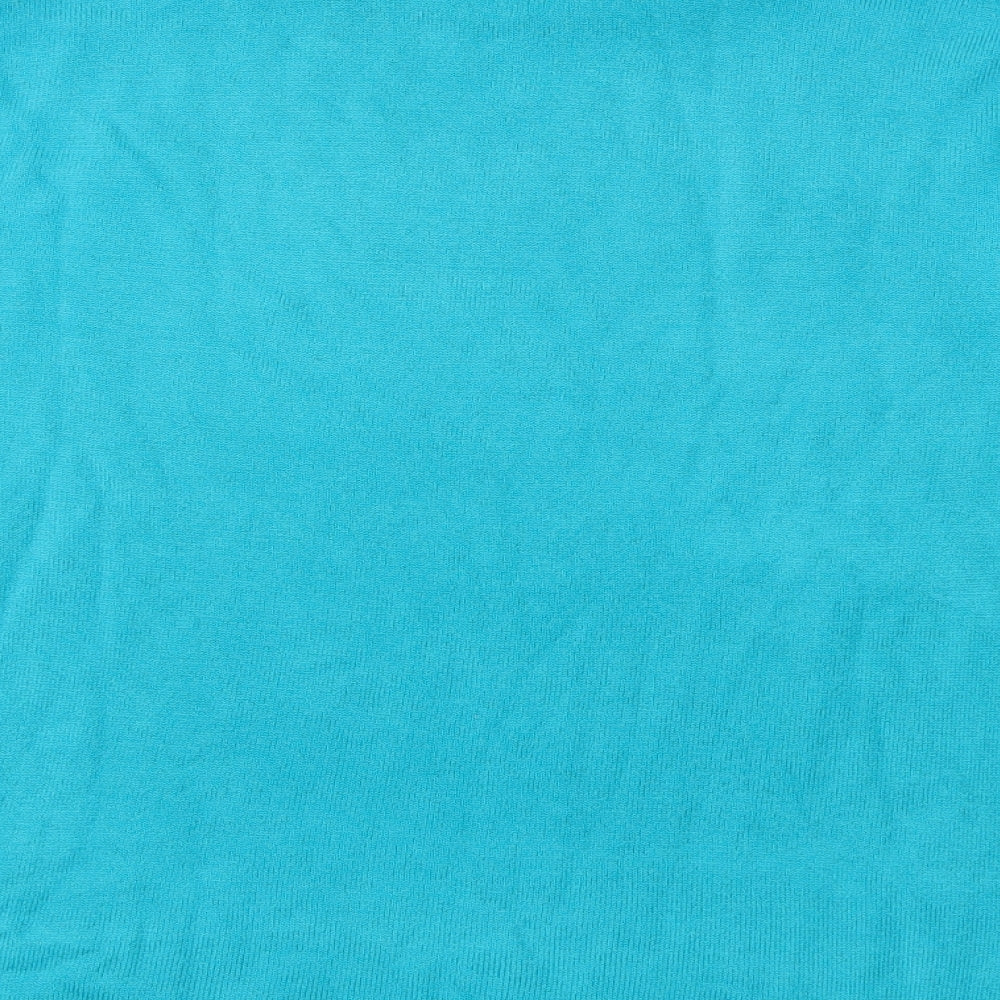 Bonmarché Womens Blue High Neck  Acrylic Pullover Jumper Size S
