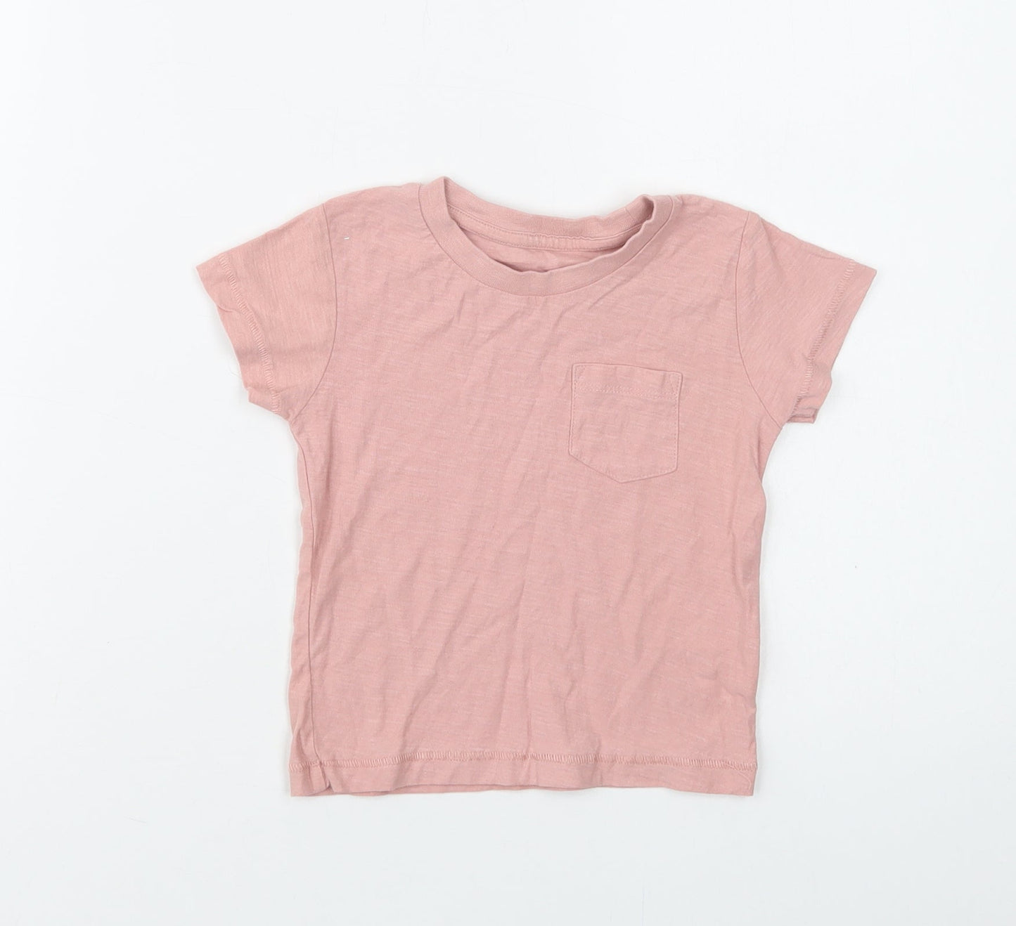 Matalan Baby Pink  Cotton Basic Polo Size 12-18 Months Crew Neck