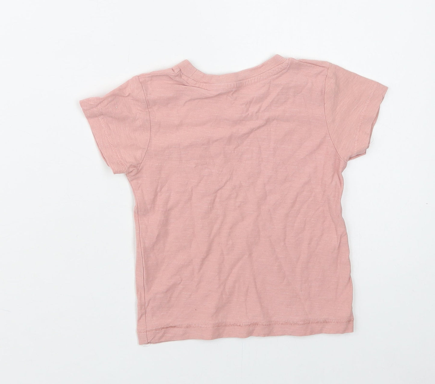 Matalan Baby Pink  Cotton Basic Polo Size 12-18 Months Crew Neck