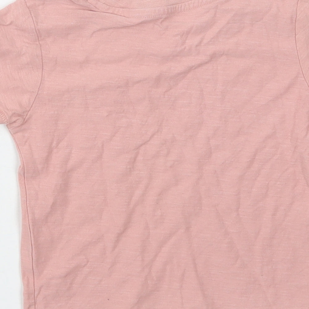 Matalan Baby Pink  Cotton Basic Polo Size 12-18 Months Crew Neck