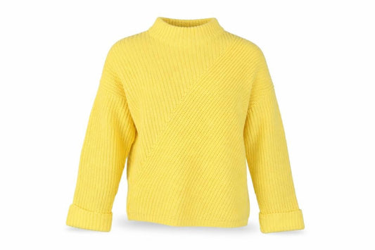 Dorothy Perkins Womens Yellow Mock Neck  Acrylic Pullover Jumper Size 8