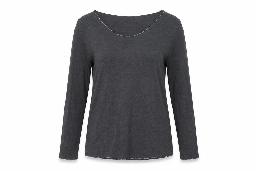 Preworn Womens Grey Round Neck  Viscose Pullover Jumper Size L   - Wings