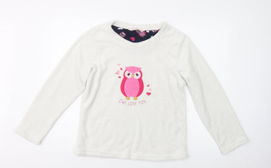 Forever Dreaming Womens White  Polyester Top Pyjama Top Size M   - Owl