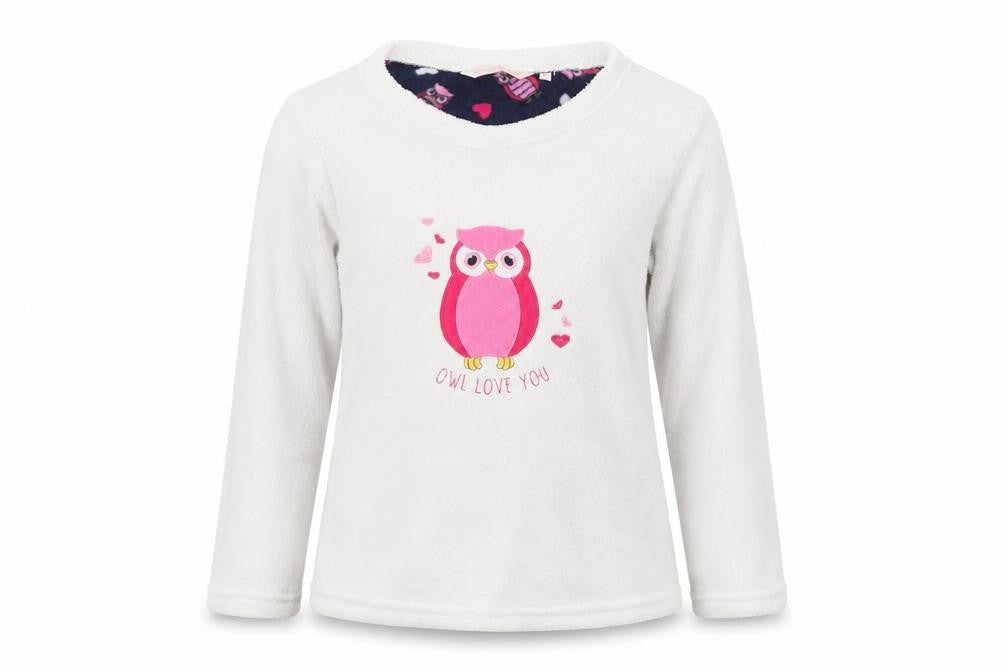 Forever Dreaming Womens White  Polyester Top Pyjama Top Size M   - Owl