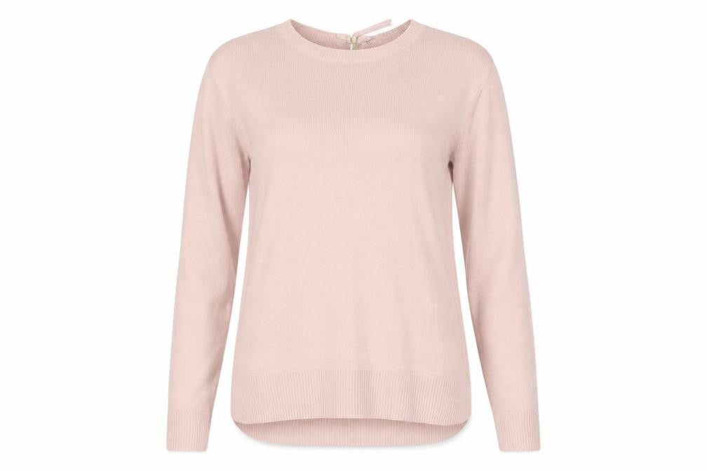 H&M Womens Pink Crew Neck  Polyester Pullover Jumper Size S