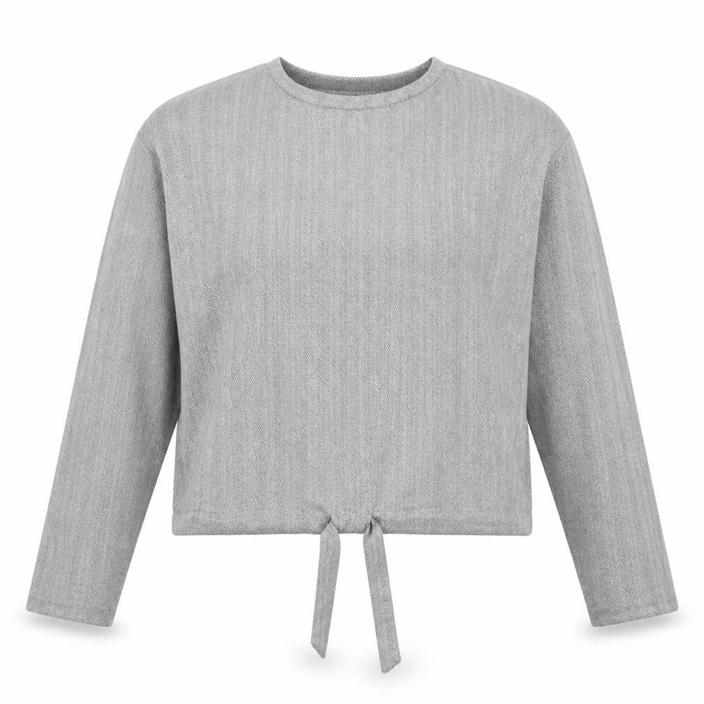 Primark Womens Grey Herringbone Polyester Pullover Sweatshirt Size 10  Pullover
