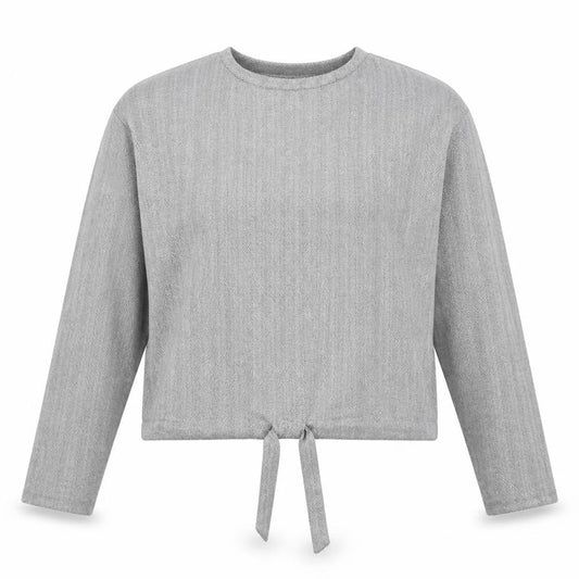 Primark Womens Grey Herringbone Polyester Pullover Sweatshirt Size 10  Pullover