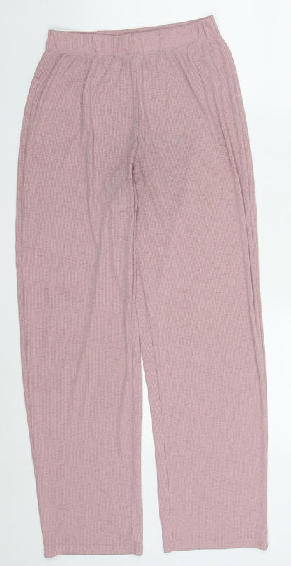SHEIN Womens Pink  Polyester Trousers  Size M L27.5 in Regular