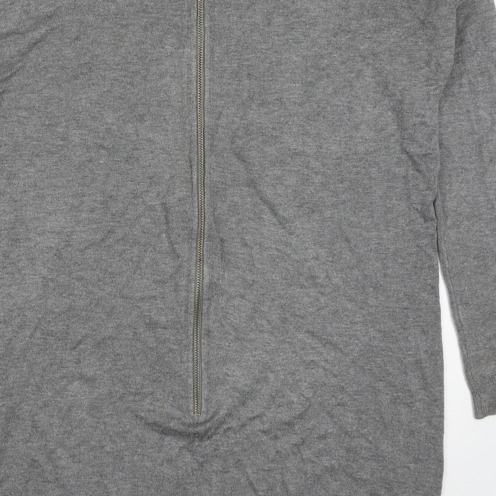 Atmosphere Womens Grey Round Neck  Viscose Pullover Jumper Size S