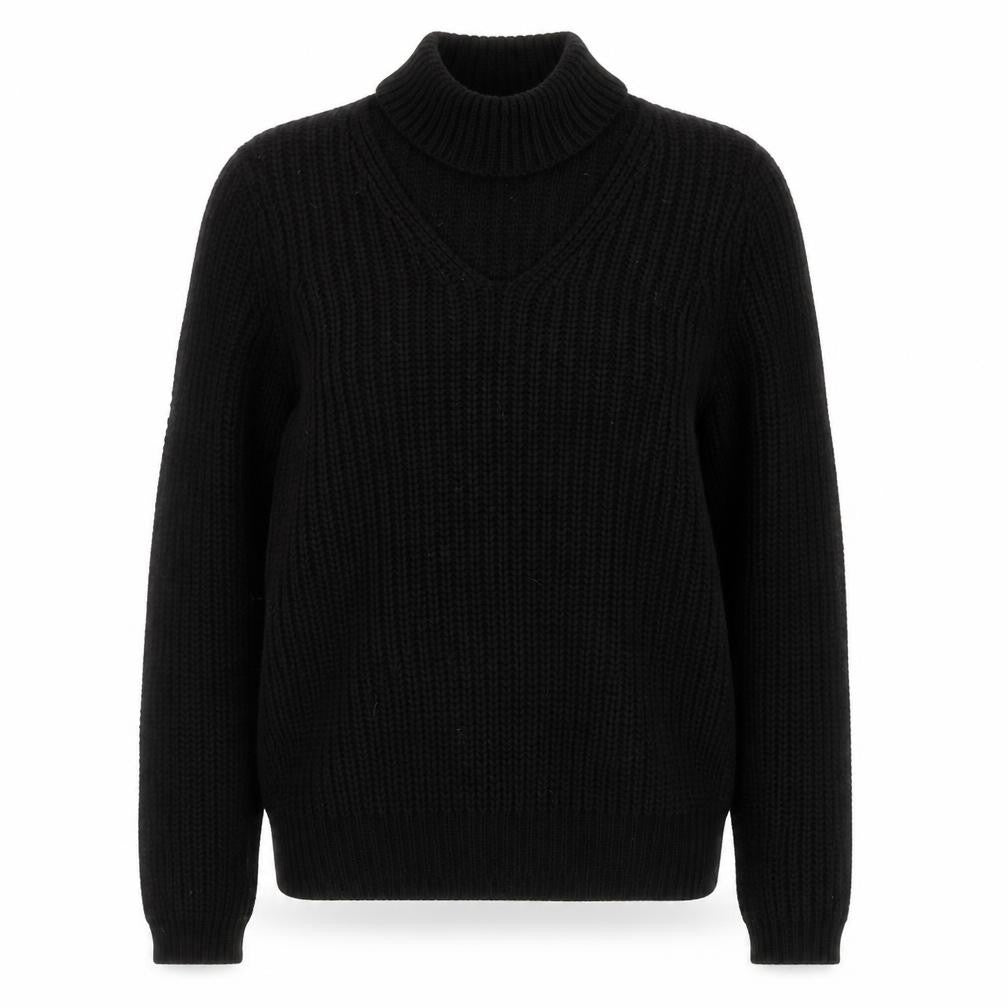 Red Herring Womens Black Round Neck  Acrylic Pullover Jumper Size 8