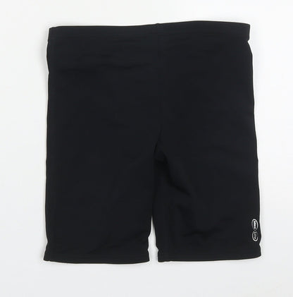 Arena Boys Black  Polyester Biker Shorts Size 12-13 Years  Regular Drawstring