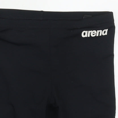 Arena Boys Black  Polyester Biker Shorts Size 12-13 Years  Regular Drawstring