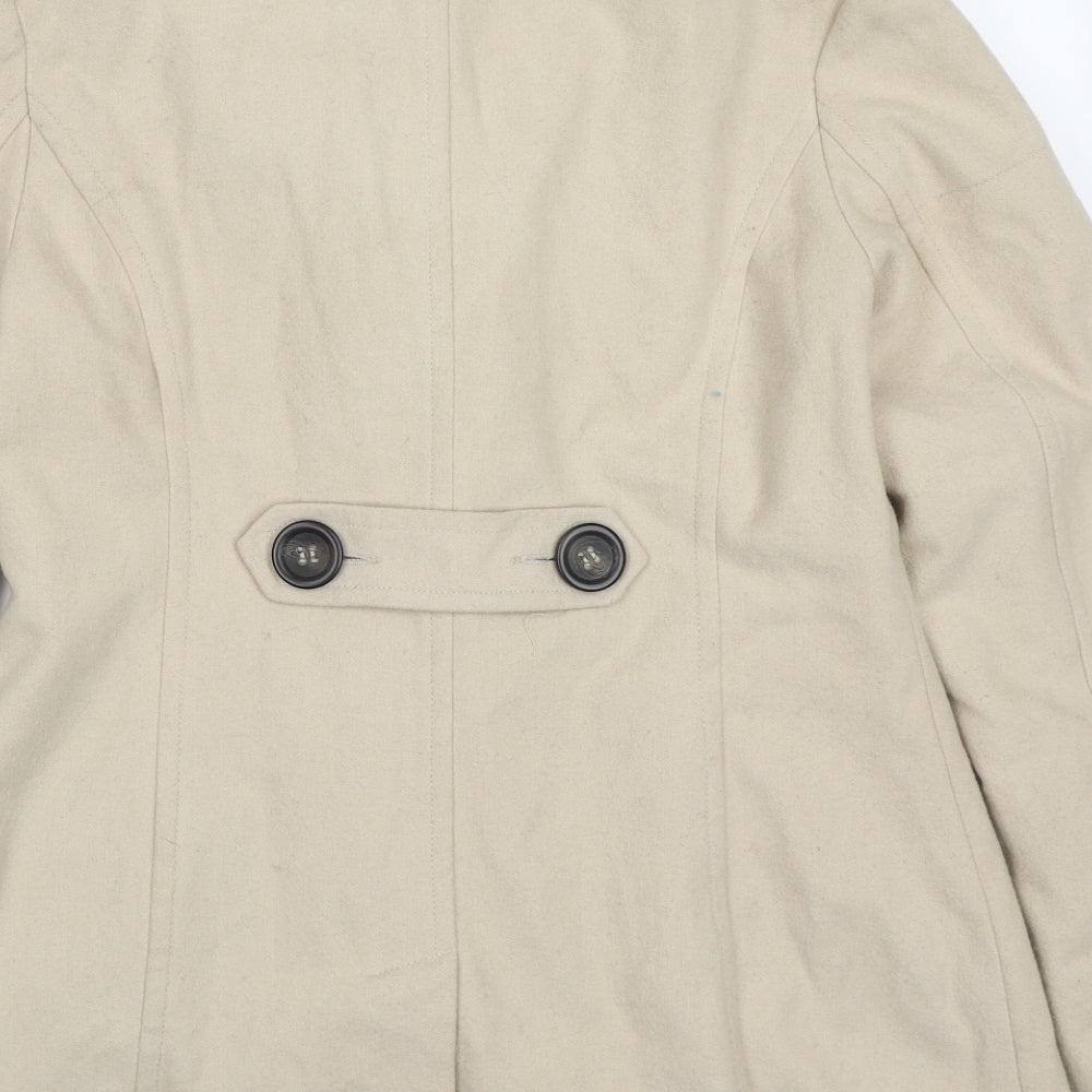 Atmosphere Womens Beige   Pea Coat Coat Size 12  Button