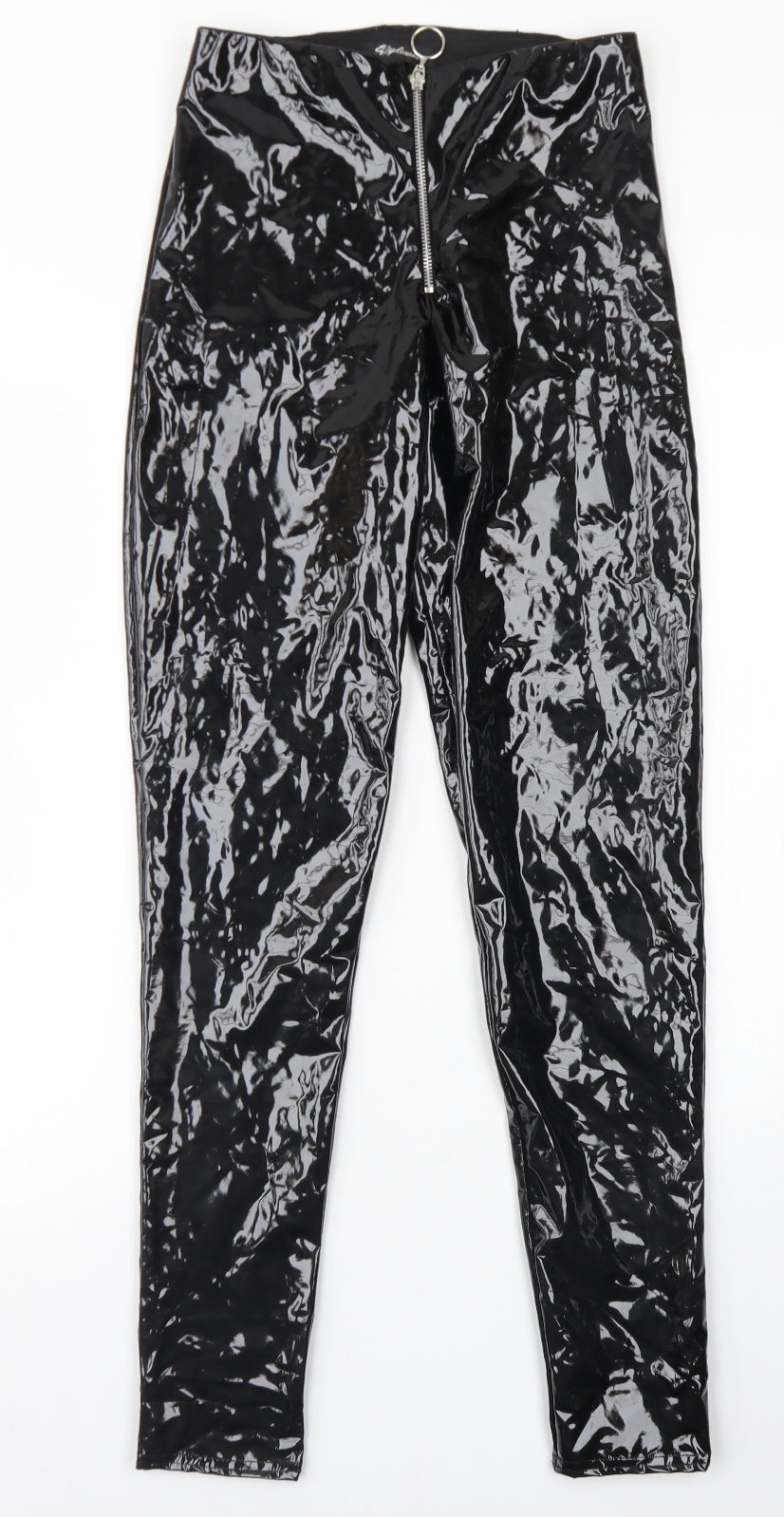 Stylewise Womens Black  Polyester Trousers  Size 10 L29 in Regular Zip