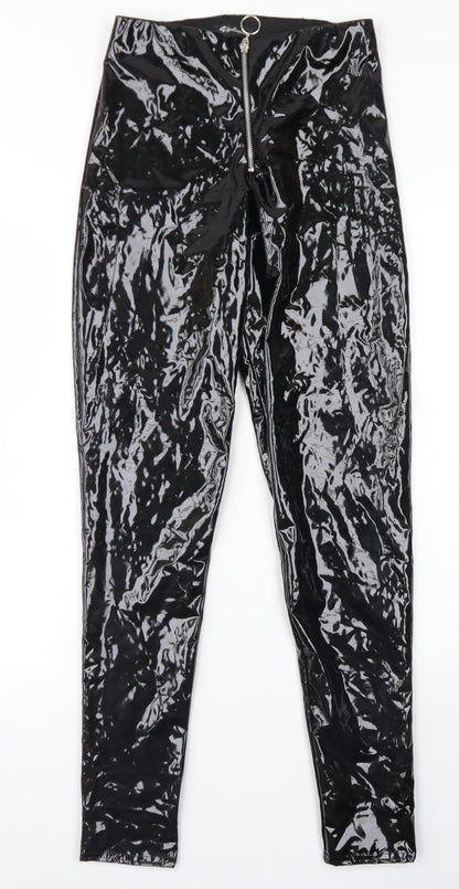 Stylewise Womens Black  Polyester Trousers  Size 10 L29 in Regular Zip