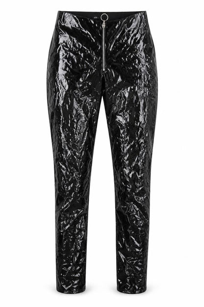 Stylewise Womens Black  Polyester Trousers  Size 10 L29 in Regular Zip