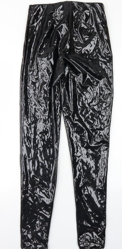 Stylewise Womens Black  Polyester Trousers  Size 10 L29 in Regular Zip