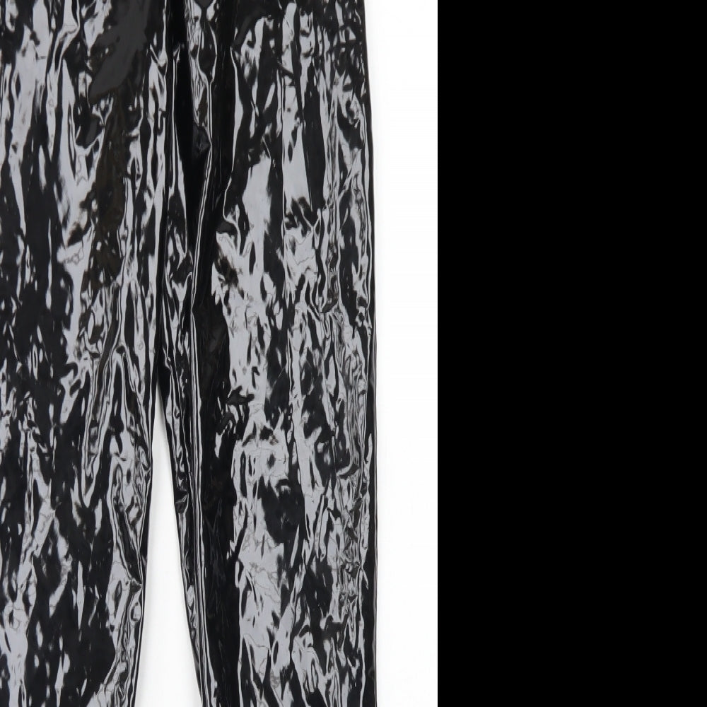 Stylewise Womens Black  Polyester Trousers  Size 10 L29 in Regular Zip