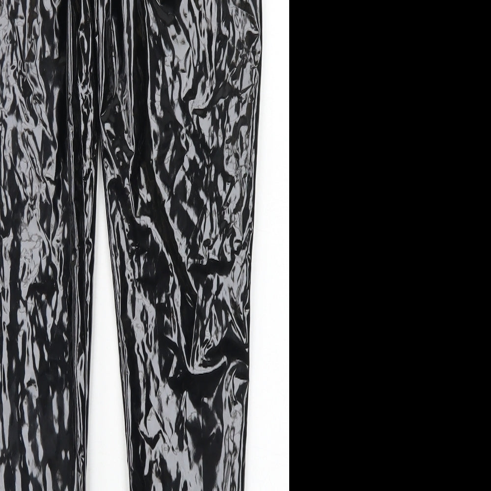 Stylewise Womens Black  Polyester Trousers  Size 10 L29 in Regular Zip