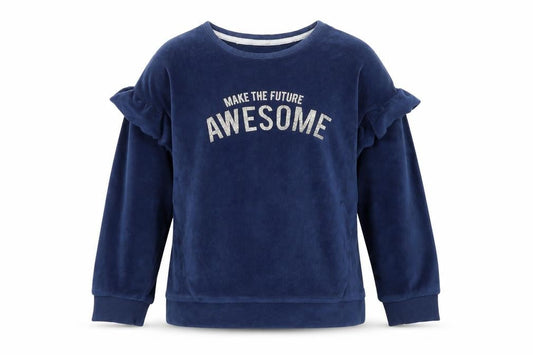 Marks & Spencer Girls Blue  Polyester Pullover Sweatshirt Size 7-8 Years