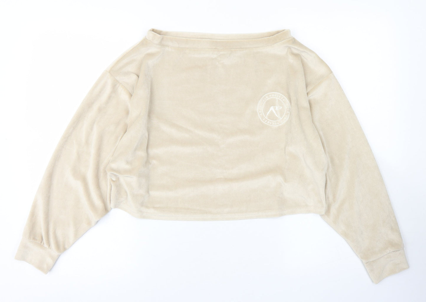 ASOS Womens Brown  Polyester Pullover Sweatshirt Size 10   - Cropped