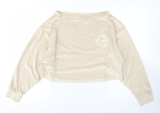 ASOS Womens Brown  Polyester Pullover Sweatshirt Size 10   - Cropped