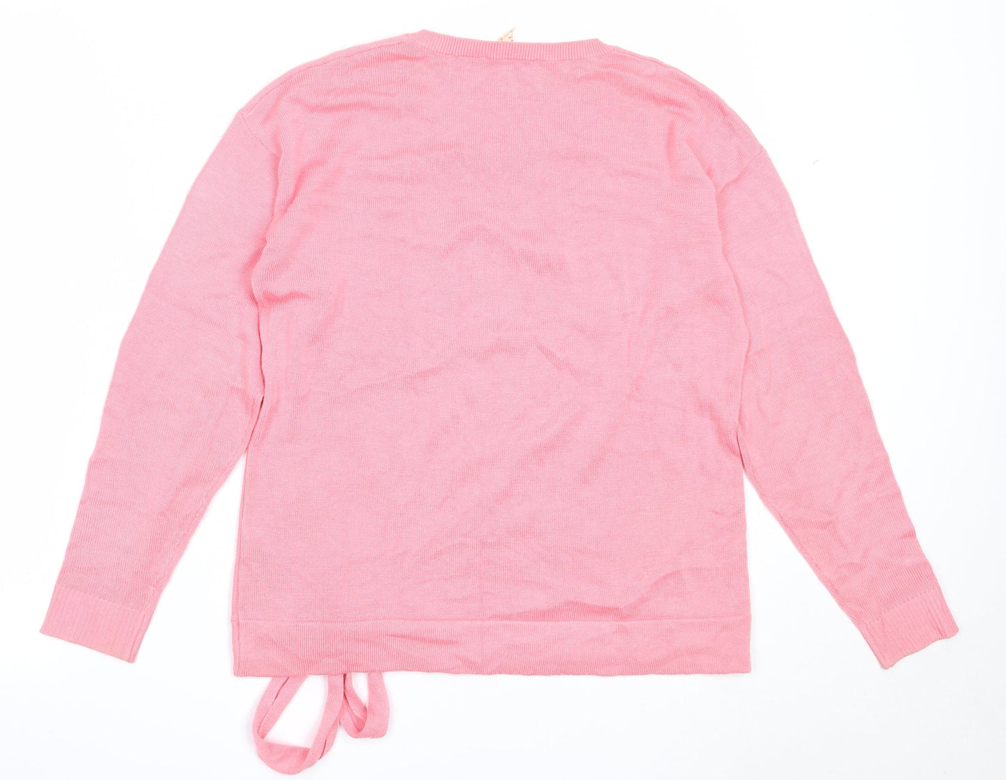 Esprit Womens Pink Round Neck  Acrylic Pullover Jumper Size S
